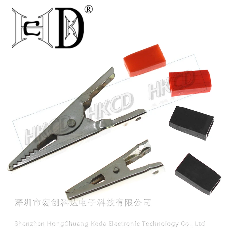 5pcs Red Black Alligator Clips Crocodile Terminal Test Electrical Battery Crocodile Clamp 33mm/48mm