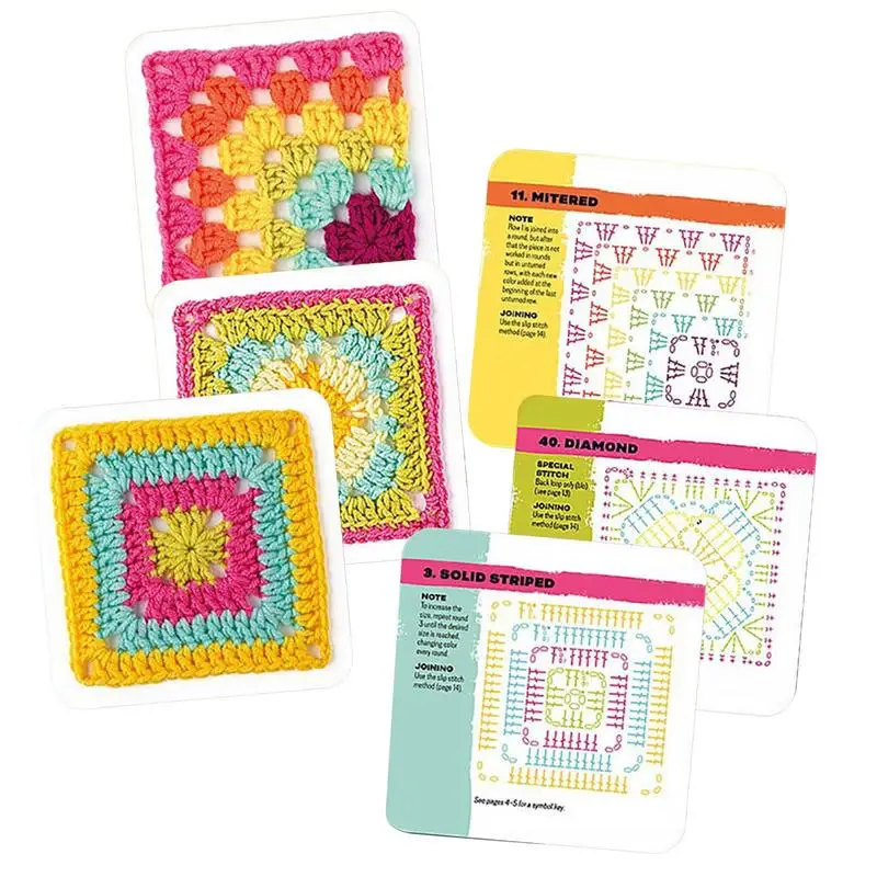 Crochet Patterns Easy Crochet Cards Arts and Crafts 50x Card Deck Crochet for Blanket Table Runners