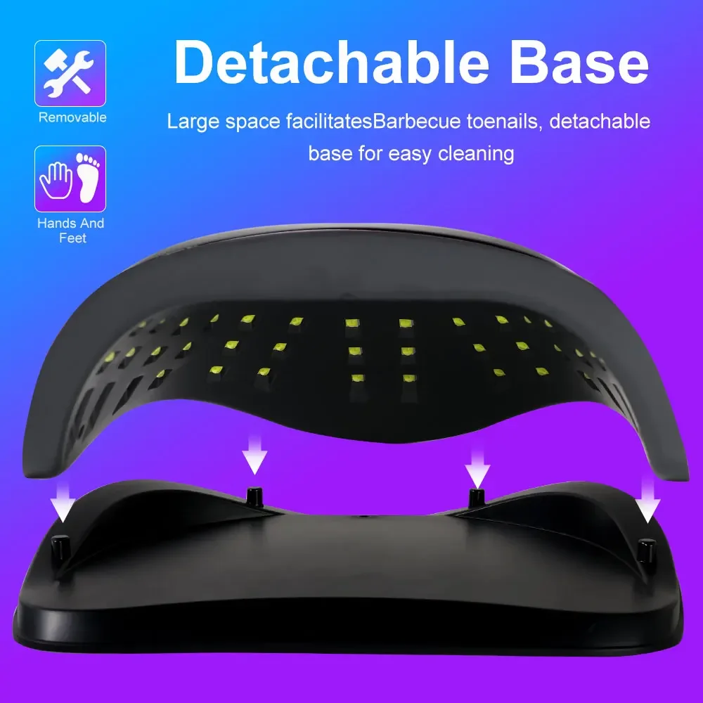 Lampada per nail art a 72 LED Asciugacapelli UV con sensore automatico per polimerizzare la luce della macchina per nail art con smalto gel