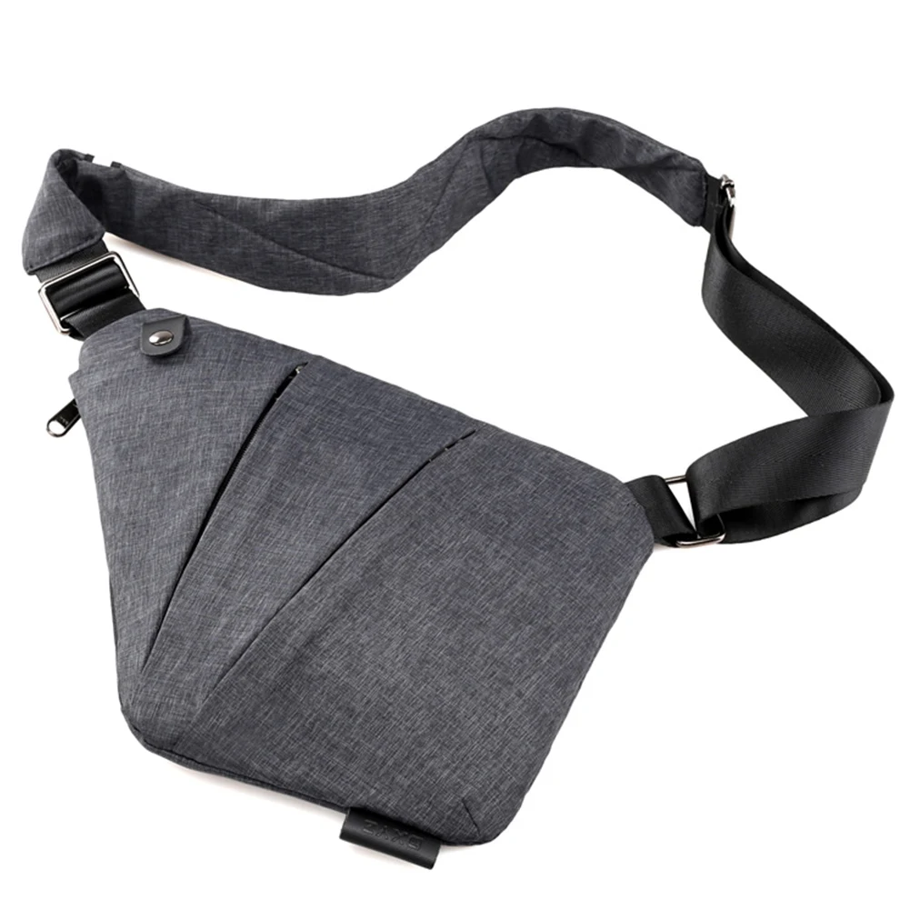 Mens Fashion Chest Bag Small Waist Bag Adjustable Strap Simple Sling Bag Anti Theft Bag Ergonomic Mini Shoulder Bag