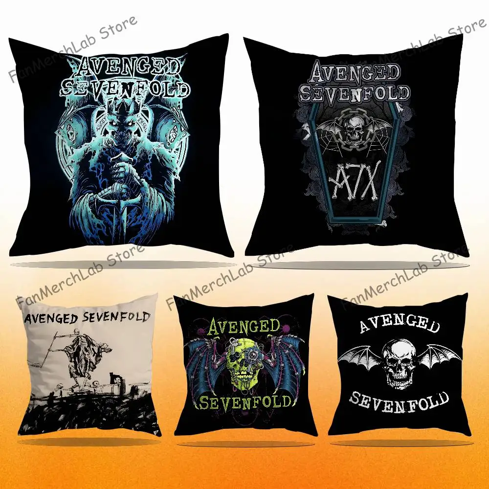 

A-Avenged Sevenfold Band Printed Pillow Cover Cushion Case Simple Sofa Pillow Case No Pillow Core