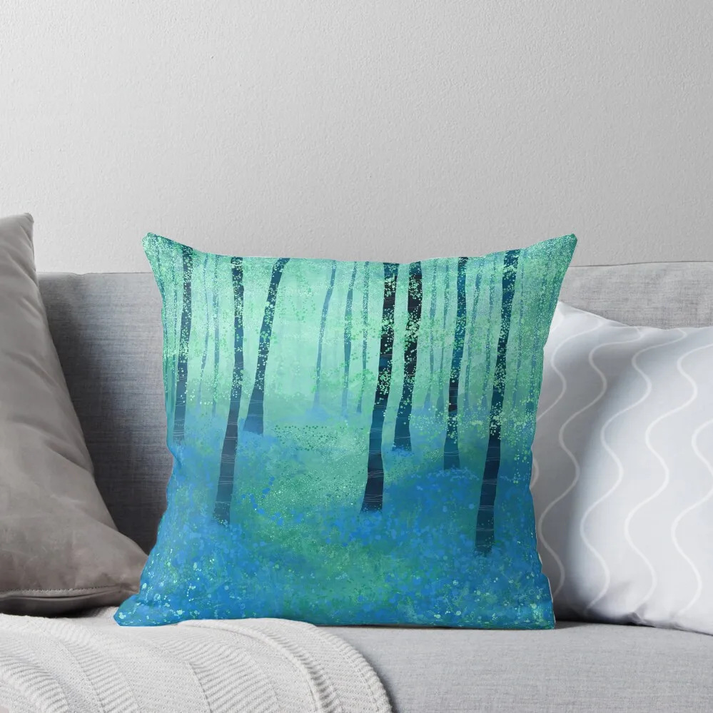 

Bluebells, Challock Throw Pillow Room decorating items Decorative Cushion Pillow Cases Decorative pillow