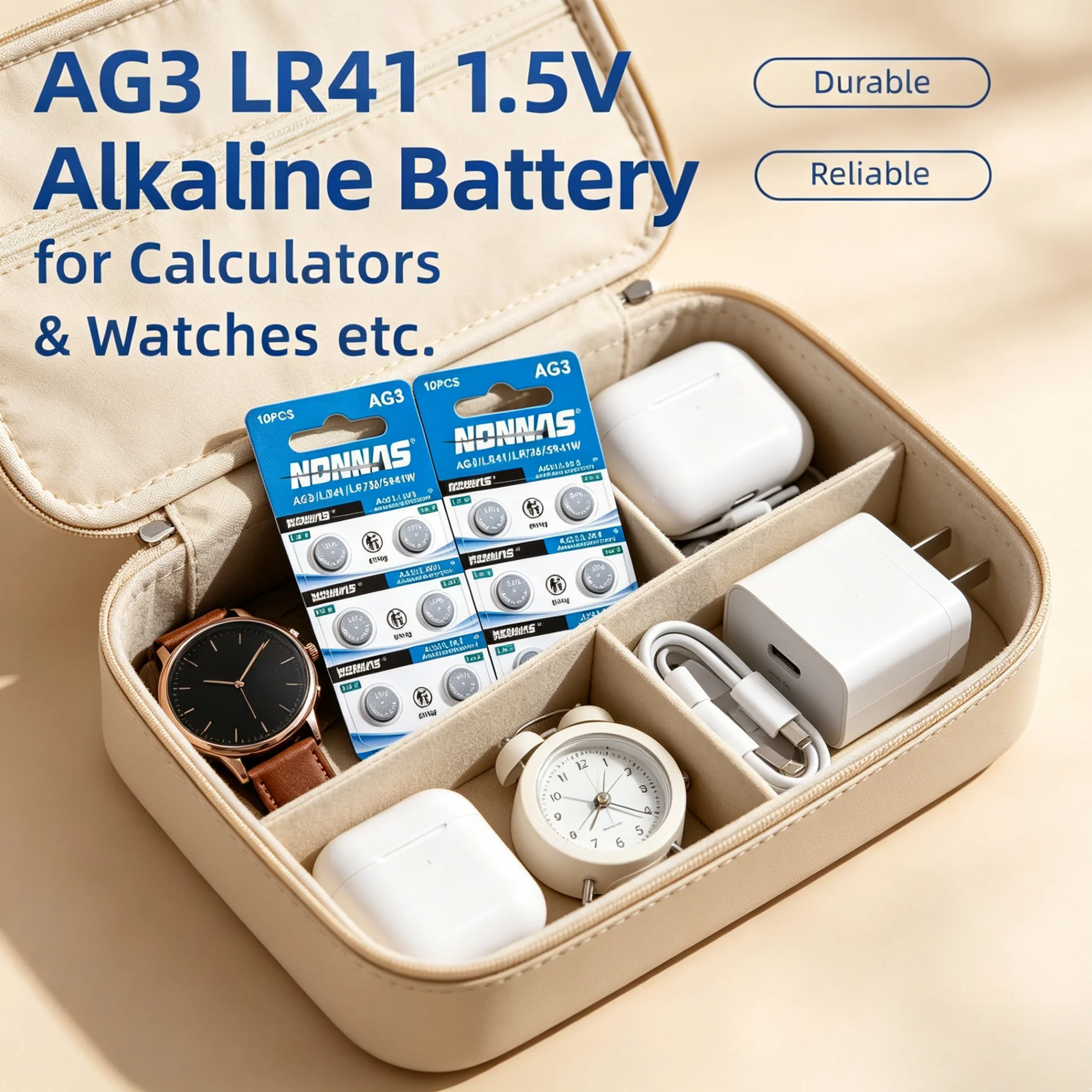 5-100Pcs 1.5V AG3 LR41 Alkaline Button Cells Large Capacity Practical Replacement Cells for Office Calculators Daily Small Elect