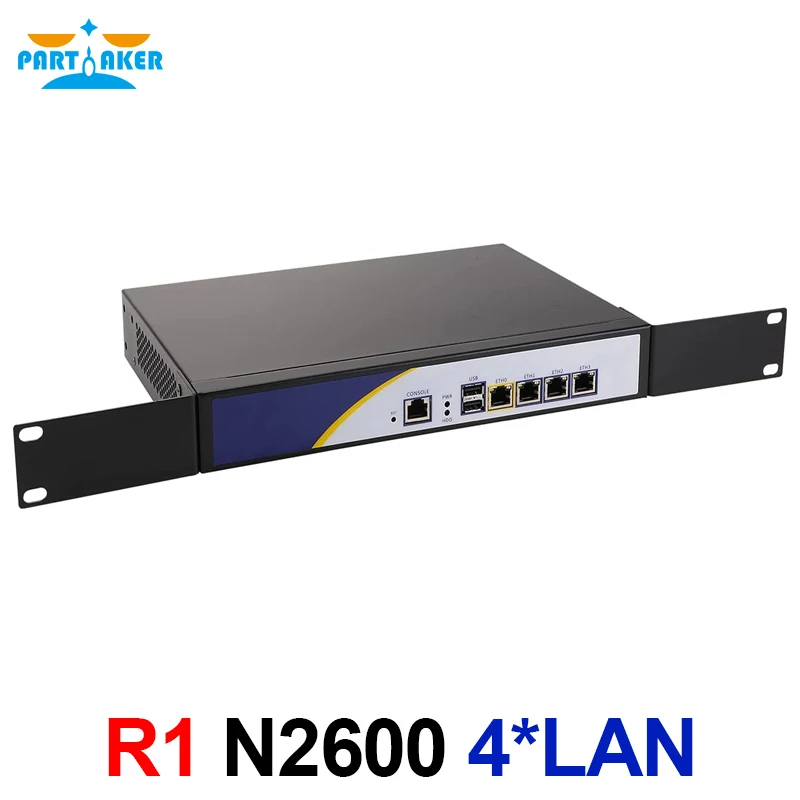 Partaker Firewall Network Appliance de Sécurité du Routeur PC Intel Atom N2600 4xIntel Gigabit LAN OPNsense VPN COM VGA