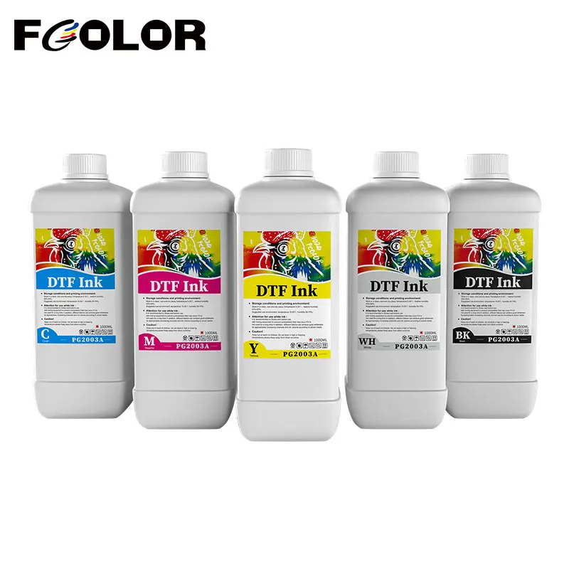 Fcolor 1000ml * 6 pg2003a dtf-Tinte direkt auf dtf-Transfer film tinte für epson l1800 l800 xp600 i3200 Druckkopf-dtf-Drucker eingestellt