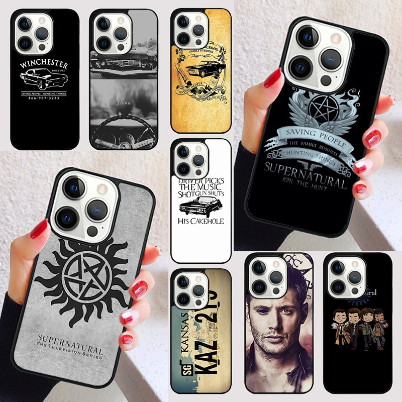 Supernatural Winchester cover For iPhone 15 16 13 12 11 14 Pro Max Mini Max SE 2020 7 8 6S Plus Phone Case