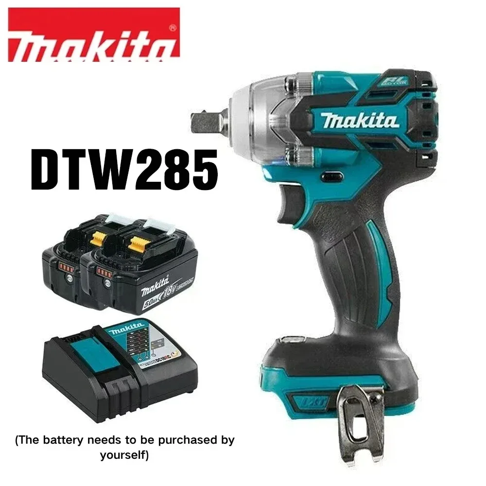 

Ударный гайковерт Makita DTW285 с высоким крутящим моментом, беспроводной перезаряжаемый ручной гайковерт, многофункциональный инструмент с литий-ионным аккумулятором 18В.