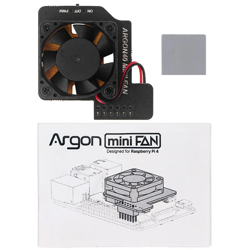 

Argon Mini FAN Module for Raspberry Pi 4 Model B Adjustable Cooling Fan Built-in Heatstink ON OFF PWM Controllable for RPi 4