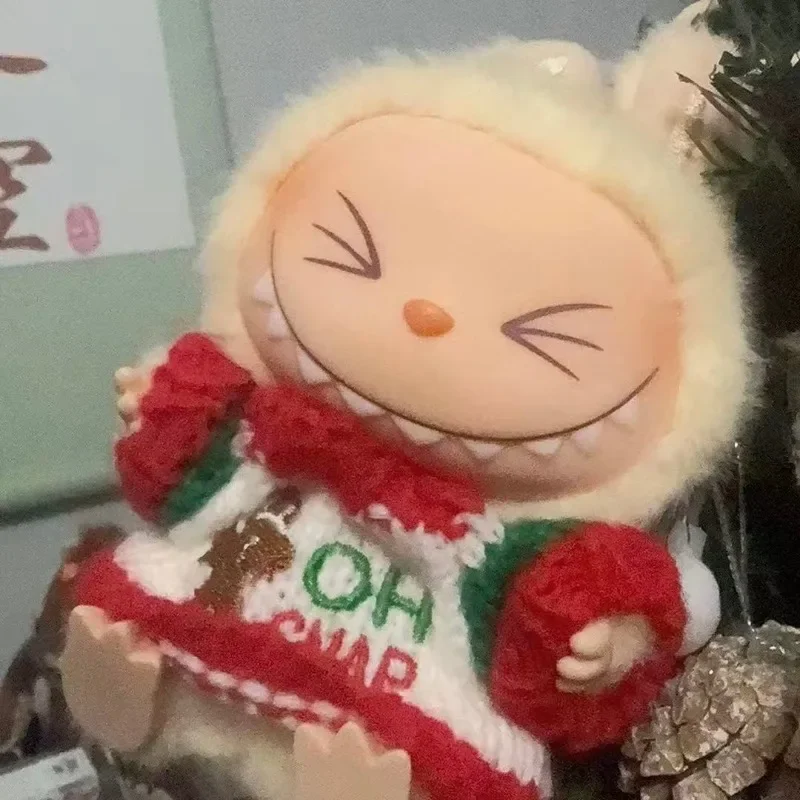 Boîte aveugle de vêtements Labubu mignons, accessoires de poupée en peluche universels assis sur pied, vêtements de styliste Labubu, ensemble de costumes de citrouille