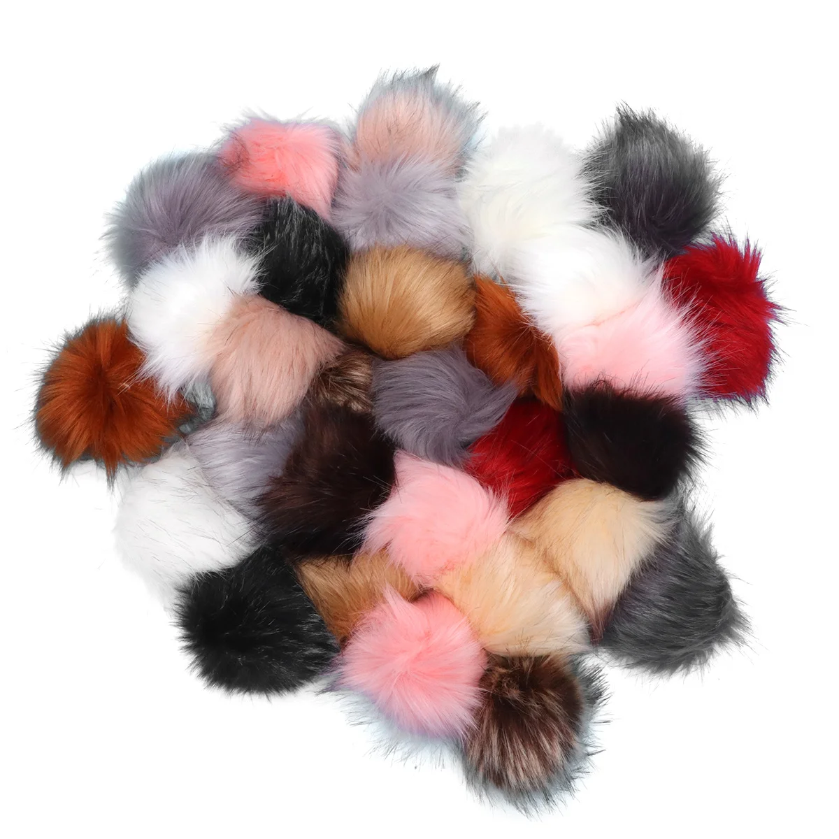 

30pcs Artificial Pom Poms 10Cm Assorted Colors For Craft Party Decorations Diy Garland Ornament Hairballs Craft Poms