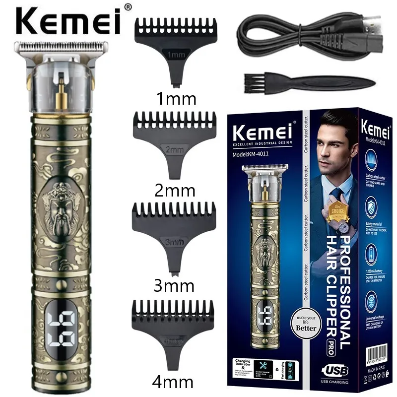 

Kemei 4011 full metal professional hair trimmer for men barber beard hair clipper electric hair cutting machine rechargeable