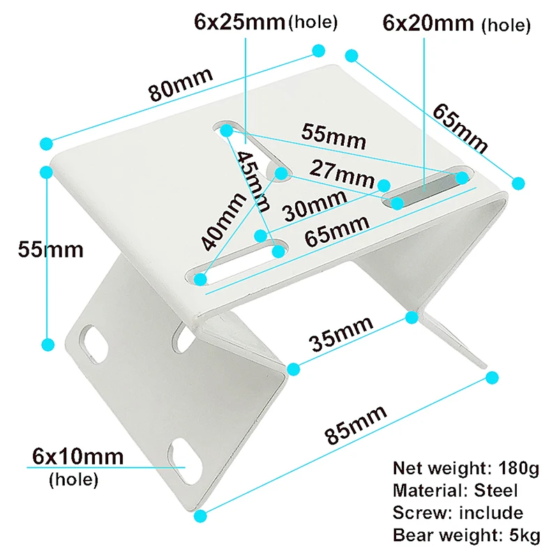 Surveillance CCTV Camera Fasteners Wall Corner Mount 90 Degree Right-Angle Crane Opposing Wall Corners Metal Bracket