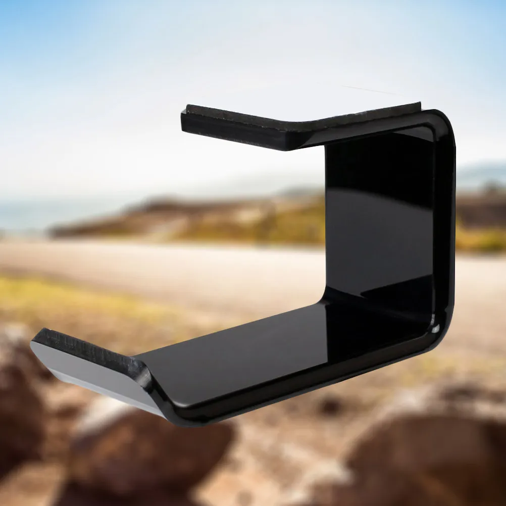 Headphone Earphone Hanging Rack Rotatable Holder Durable Wall Desk Stand Bracket Black Elegant Comfortable Design