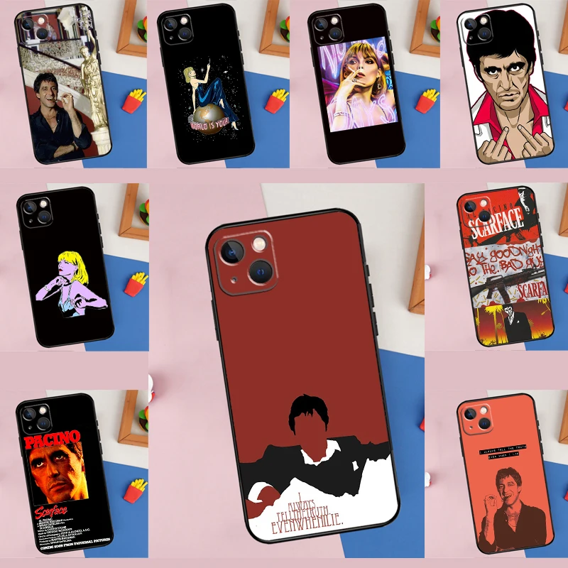 Scarface 1983 film Al Pacino Case For iPhone 12 11 14 15 13 16 Pro Max XS X XR Plus 13 12 Mini Cover Funda