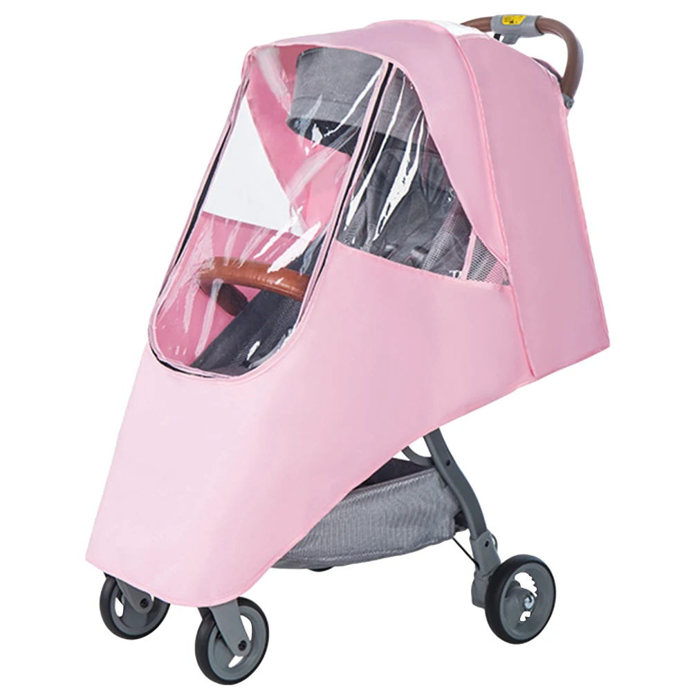 

Universal Stroller Rain Cover Windproof Spittle Proof for Outdoor Use Easy Storage Transparent Cover for Most Standard Sizes