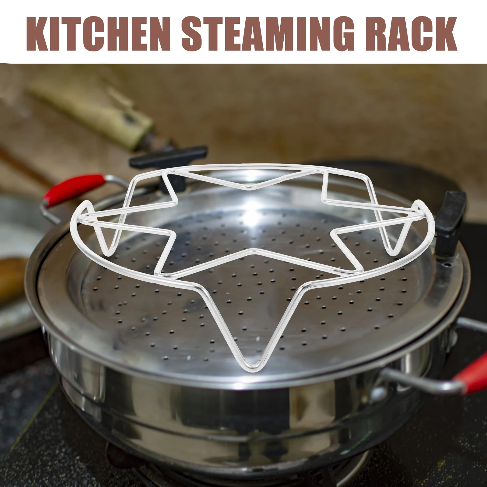 رف تبخير من الفولاذ المقاوم للصدأ متعدد الطبقات قابل للتكديس لبيض الأرز والخضروات وعالية الساق وفاصل سلة بخار للمطبخ