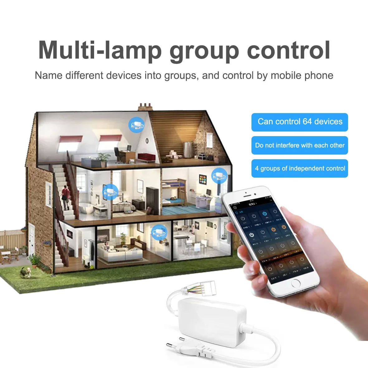 Smart AC LED Strip RGB Color Changing IP66 Waterproof APP Remote Control Living Room Outdoor 110V/220V 50M/roll Flexible Strip