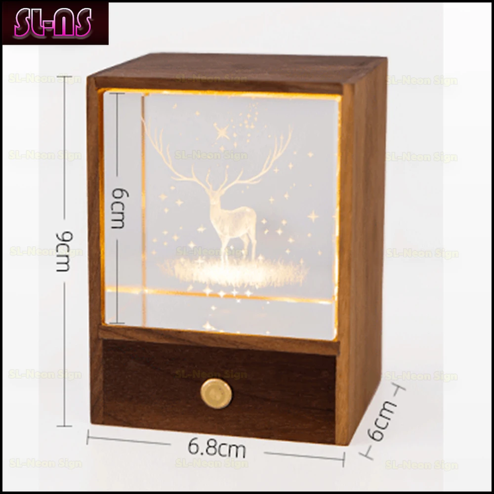 Luz nocturna de regalo para niños, luces de noche de carga, decoración de habitación, principito, rosa, lámpara DIY, dormitorio, Año Nuevo, Material