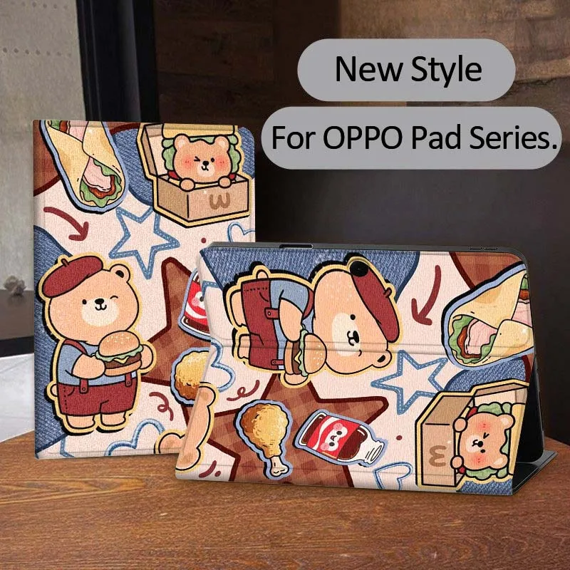 

Retro Cartoon Animal Pattern For OPPO Realme Pad 3 11 2 4 Pro Air Neo SE X 11 11.61 11.4 12.1 13.2 Inch Tablet Case