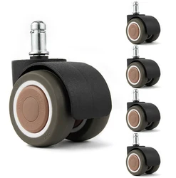 5Pcs Universal Mute Chair Wheel 2 inch Office Chair Caster Replacement Casters Rubber Soft Safe Roller Furniture Wheels