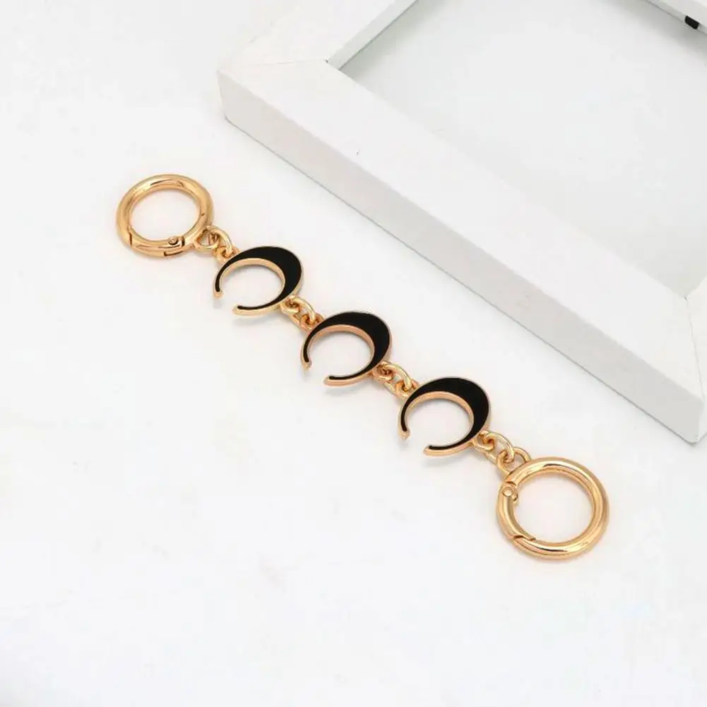Wallet Strap Extender Moon Extension Chain Extension Chain for Diy Shoulder Bag Hollow Moon Shape Polished Purse Strap
