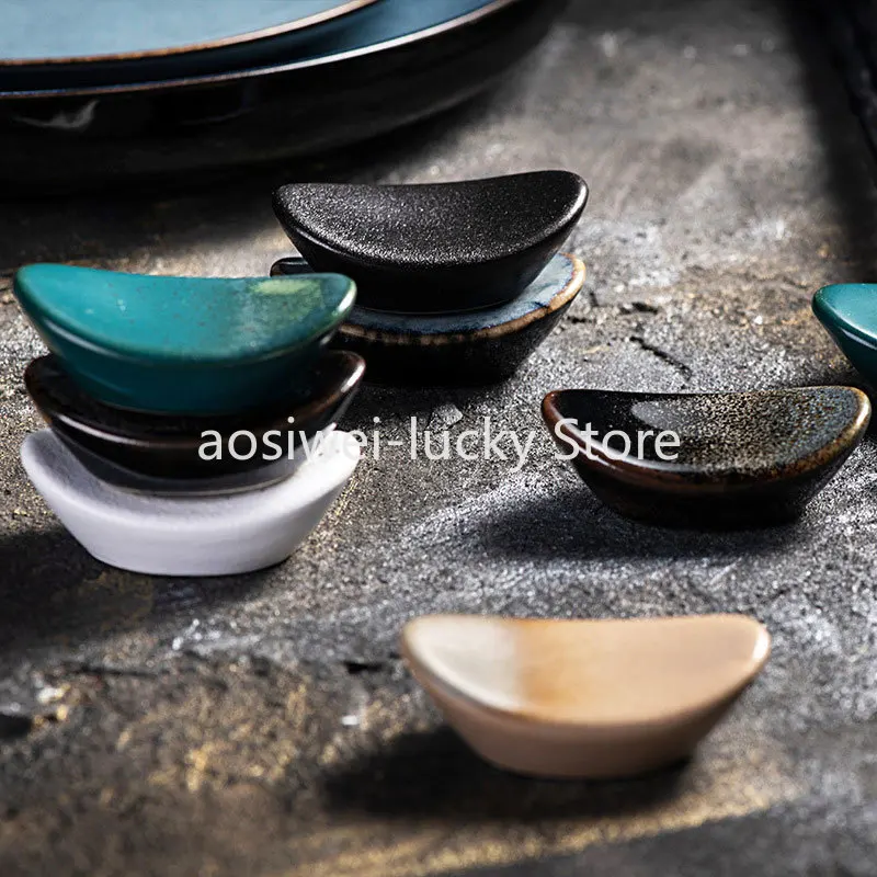 1Pcs Ceramic Chopstick Holder Chopsticks Rest For DIY Home Restaurant Dining Table Accessories Hotel Supplies Desktop Decoration
