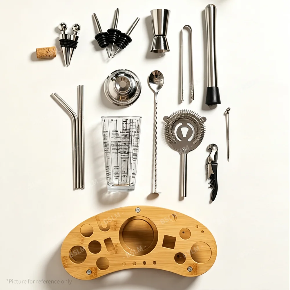 Hot Sell High Corrosion Resistance Bartender Professional Bartender Kit Home Bar Tools Set Bar Accessories Cocktail Shaker Set