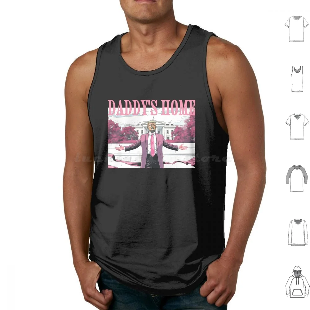 Daddy's Home Donald Pink Preppy Edgy Jr Run For Election Tank Tops Vest Sleeveless Trump Donald Trump Donald J Trump
