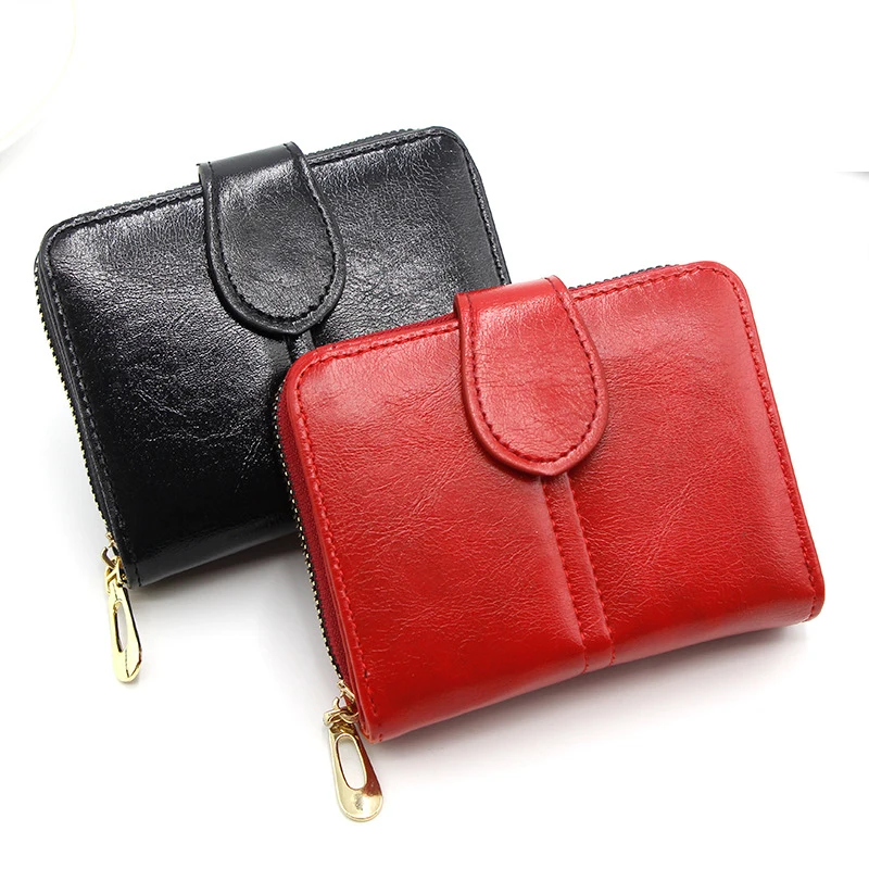 Portafoglio in pelle da donna per carta di credito portamonete femminile pochette moda cerniera portafoglio piccolo portafogli donna Cartera Mujer