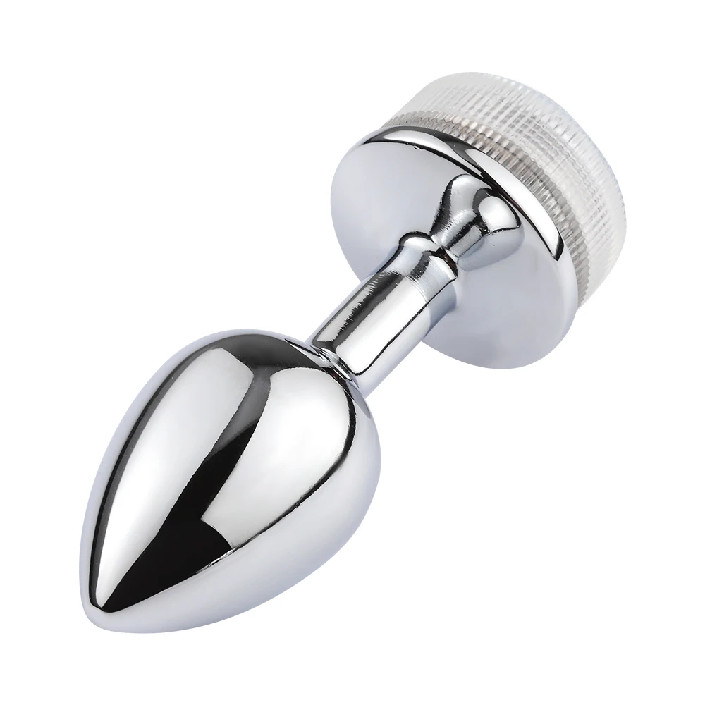 Tapón Anal luminoso de Metal con Control remoto inalámbrico para mujer, masajeador de próstata, tapón Anal con LED, juguete sexual, productos para