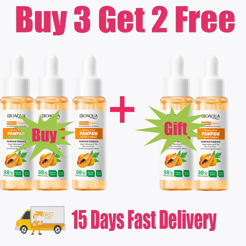 Papaya VC Brightening Serum Improve Dullness Remove Dark Spots Effective Whiten Freckle Product Moisturize Face Skin Care Beauty