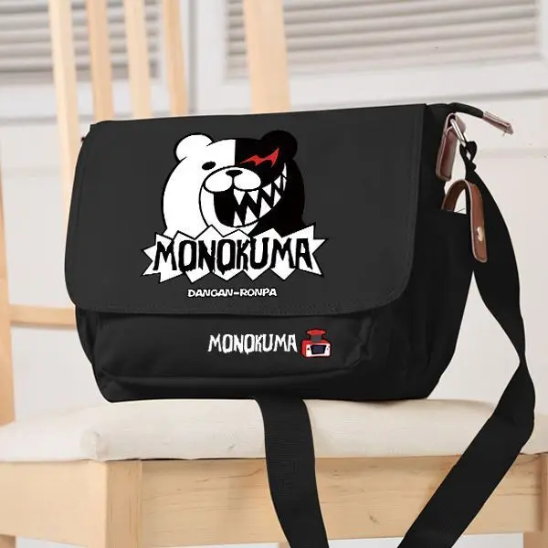 Danganronpa V3 Kirisu Koyori Anime Two-Dimensional Peripheral Shoulder Crossbody School Bag Black And White Bear Nanjou Makoto