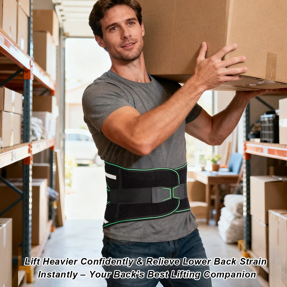 

Ортез для облегчения боли в пояснице, 8 мощных поясничных поддержки с 3D-подушкой, поддерживающий пояс для мужчин и женщин, дышащая поддержка спины