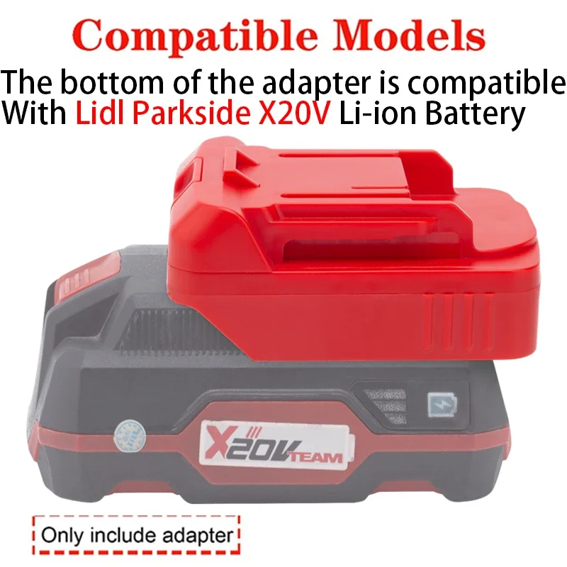 Imagem -04 - Makita Bateria Adaptador Power Tool Acessórios 18v Li-ion Tools para Converter para Lidl Parkside X20v Bl1850b