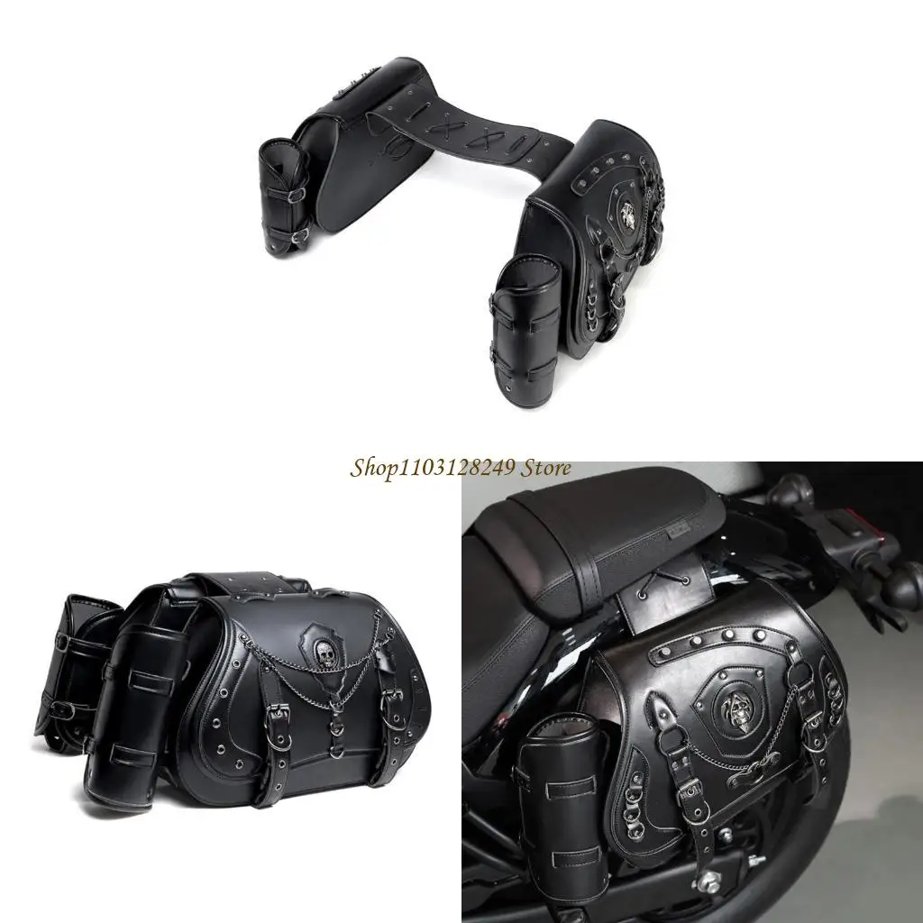 

N5KD Stylish Punk Inspired Motorcycle Bag Fashionable & Functional Bag for Riders Seeking Unique Expression & Practicality