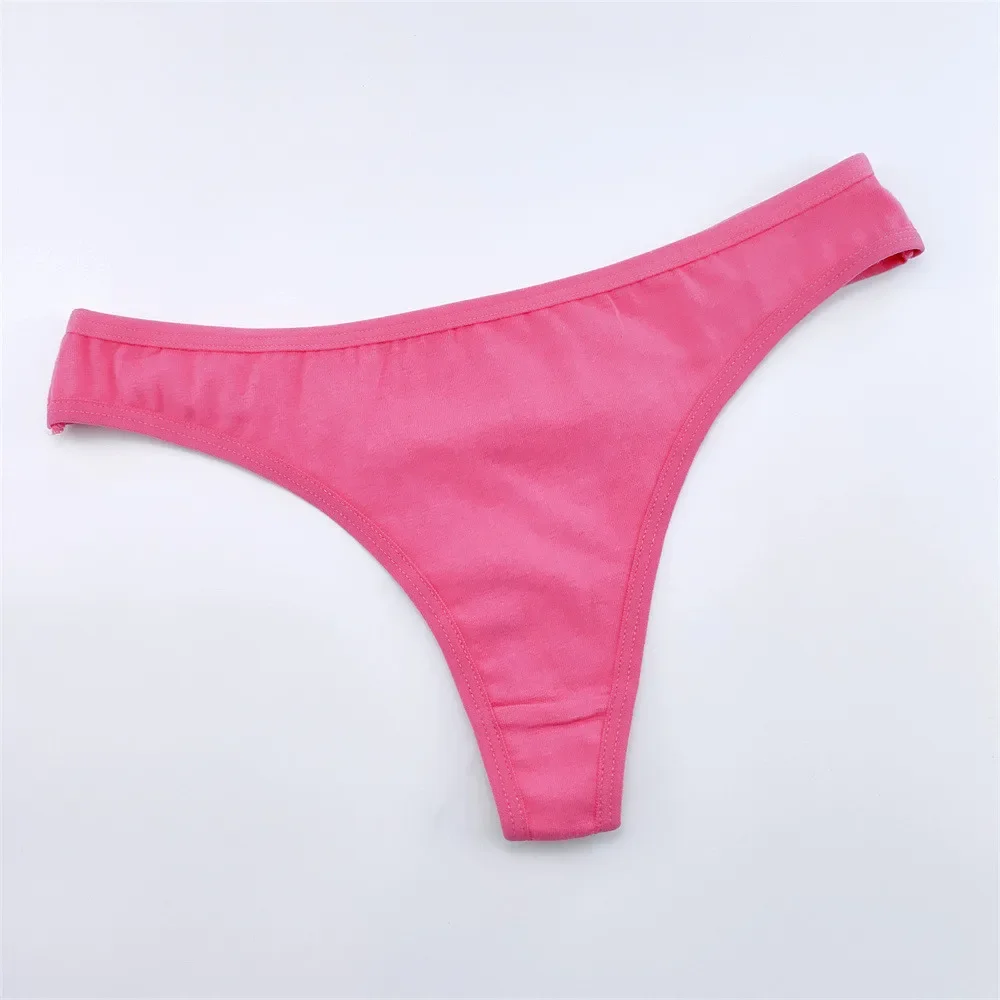 3PCS Bavlněné G-string Dámské Sexy Tanga Jednoduché Bezešvé Spodní Prádlo Pohodlné Nízký Pas Bikiny Kalhotky Dámské Neformální Kalhotky - náhled 5