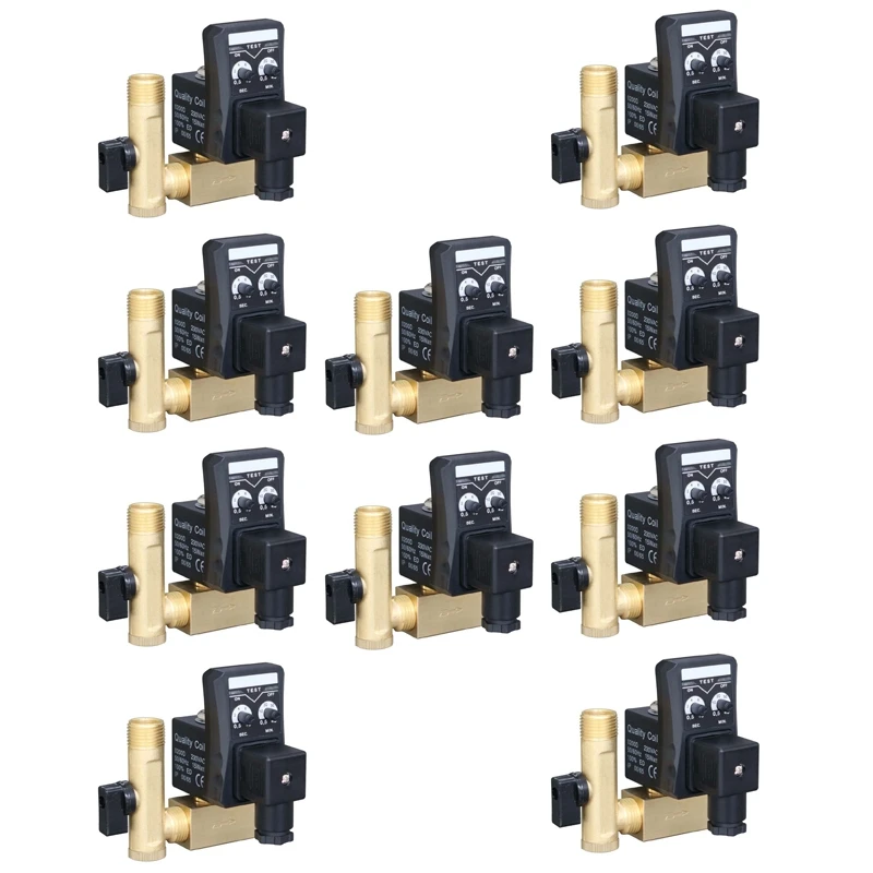 10X 1/2 Inch Dn15 Electric Timer Auto Water Valve Solenoid Electronic Drain Valve For Air Compressor Condensate