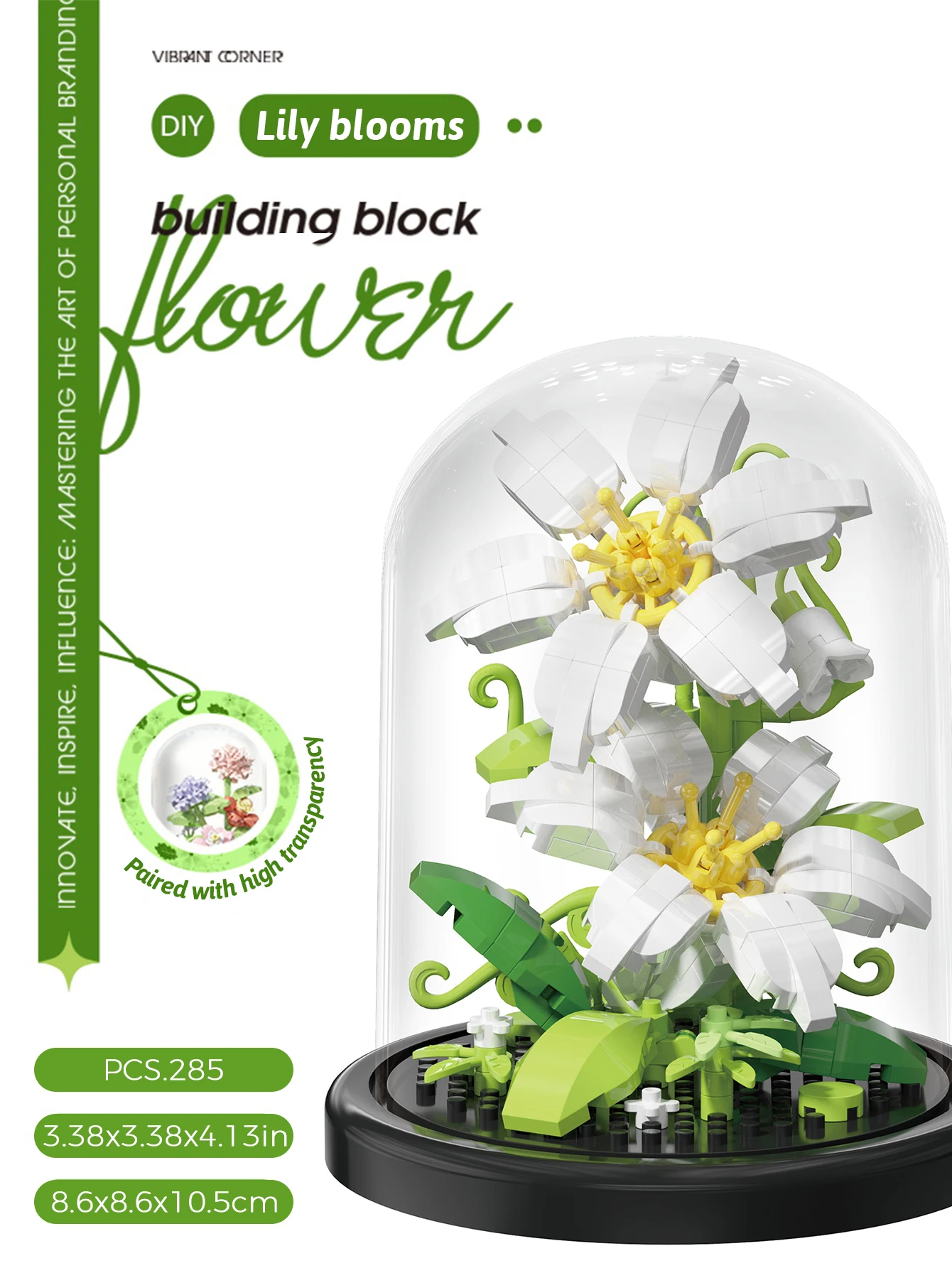 Mikro partikel Baustein Bouquet handgemachtes Geschenk, Kinder Puzzle Spielzeug handgemachte DIY Sonnenblume Desktop-Dekoration Ornament – Detail 2
