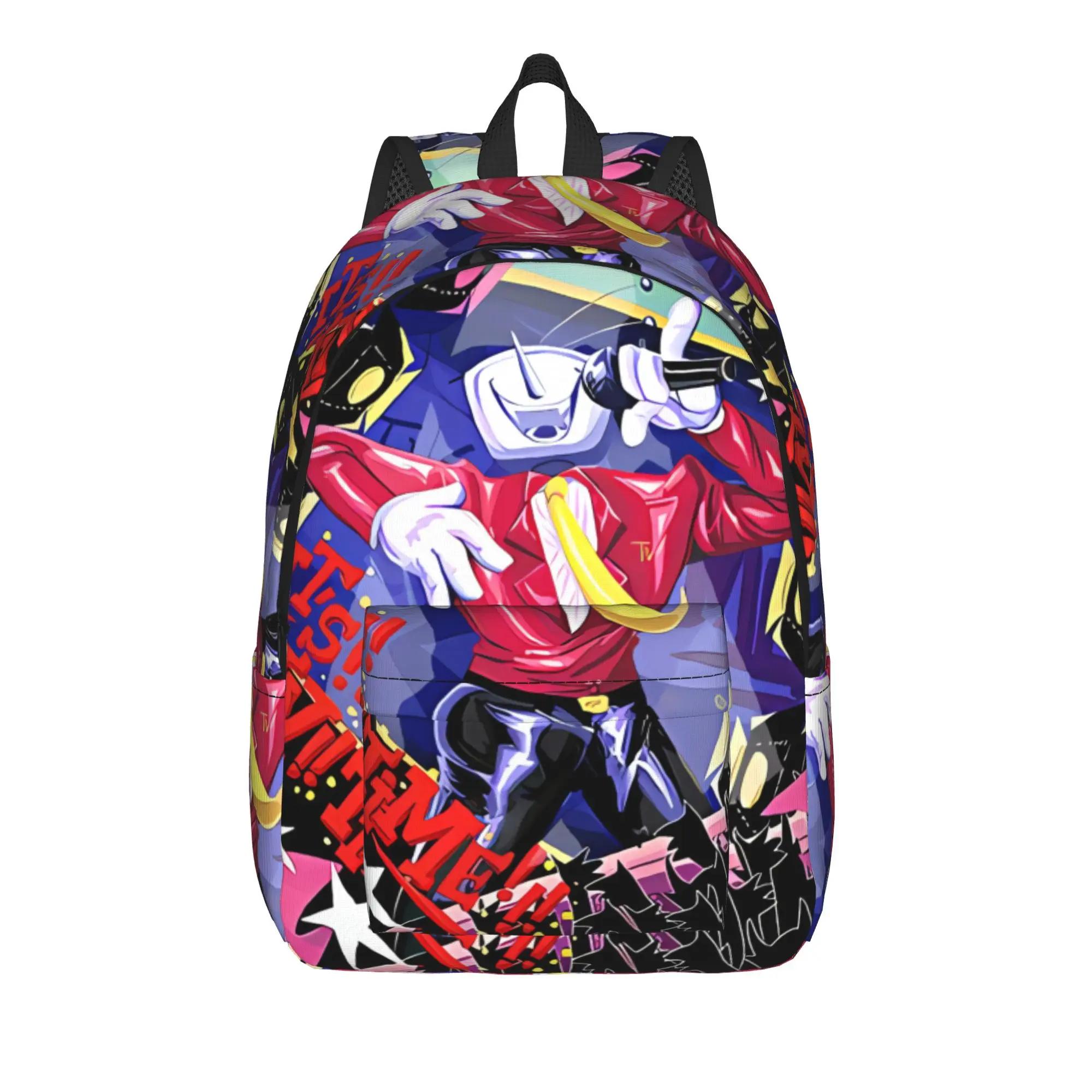 Deltarune 3 Tenna It Is TV Time Backpack  Women Men Polyester Camping Backpacks Print Streetwear School Bags Rucksack