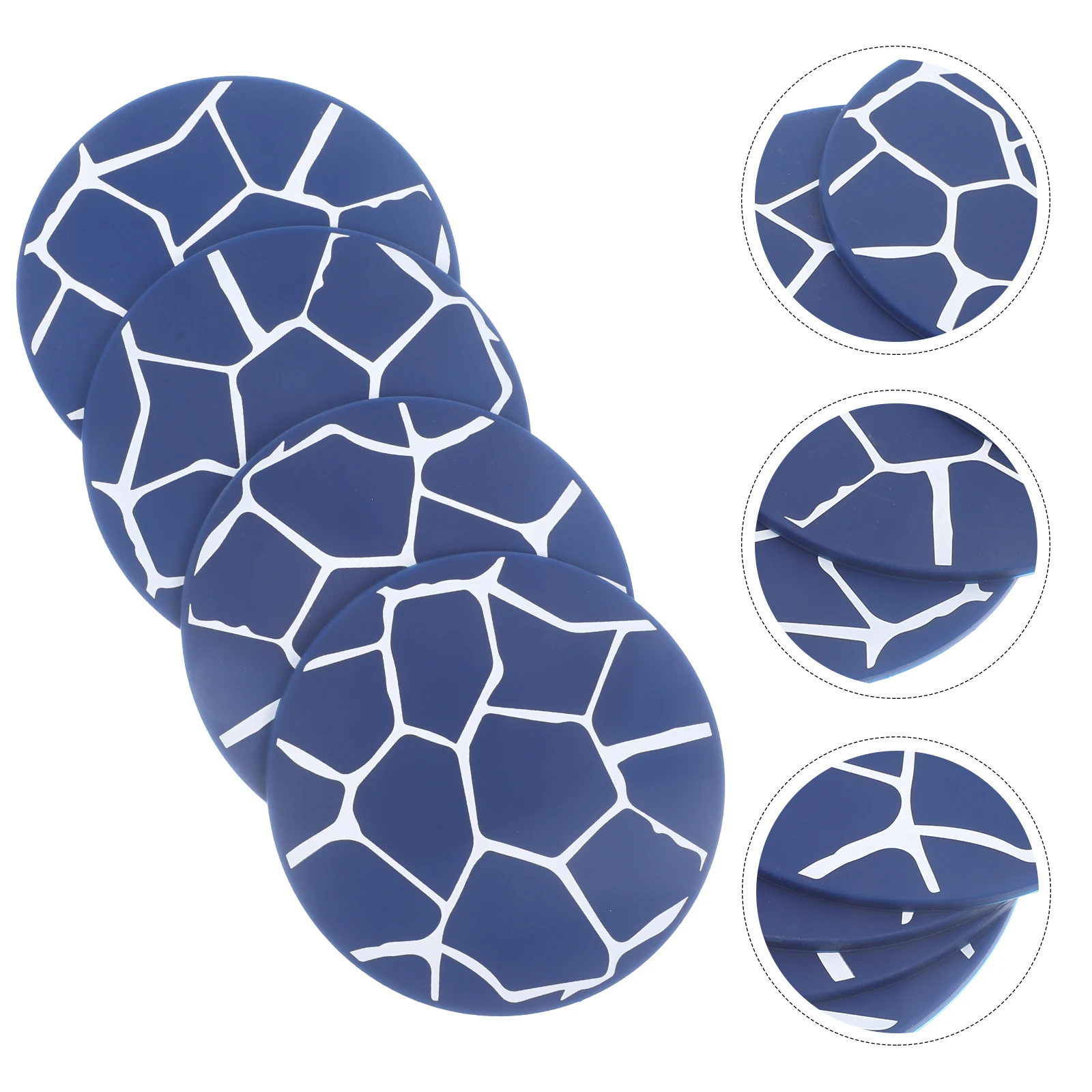 

4 Pcs Silicone Coaster Small Cup Mat Pads Mats for Drinks Antislip Protection Tumbler Kitchen