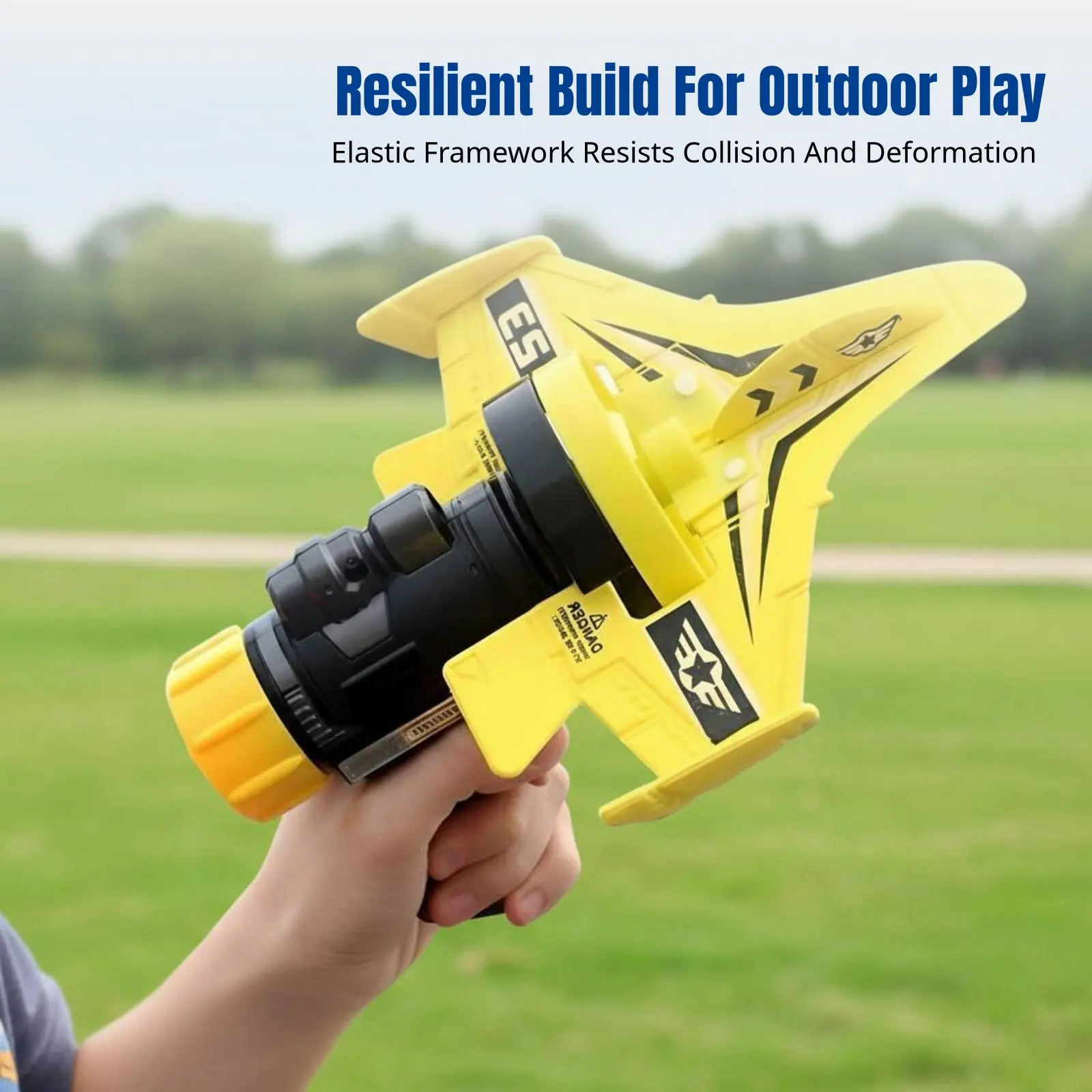 88118 Samolot z pianki do wyrzucania, Wyrzutnia w kształcie pistoletu, Zabawka szybowiec do zabawy na zewnątrz, Ręczne rzucanie, Materiał piankowy, Dla dzieci