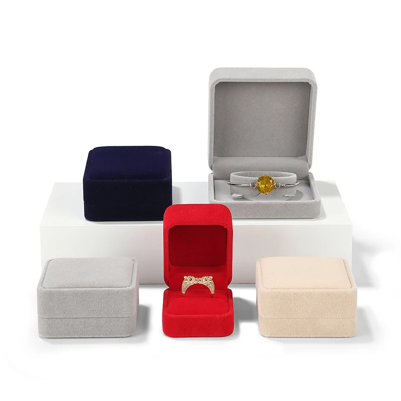 

Velvet Jewelry Storage Organizer Ring Earrings Necklace Bracelet Box,Wedding Gift Box, Bulk Packaging & Travel Case
