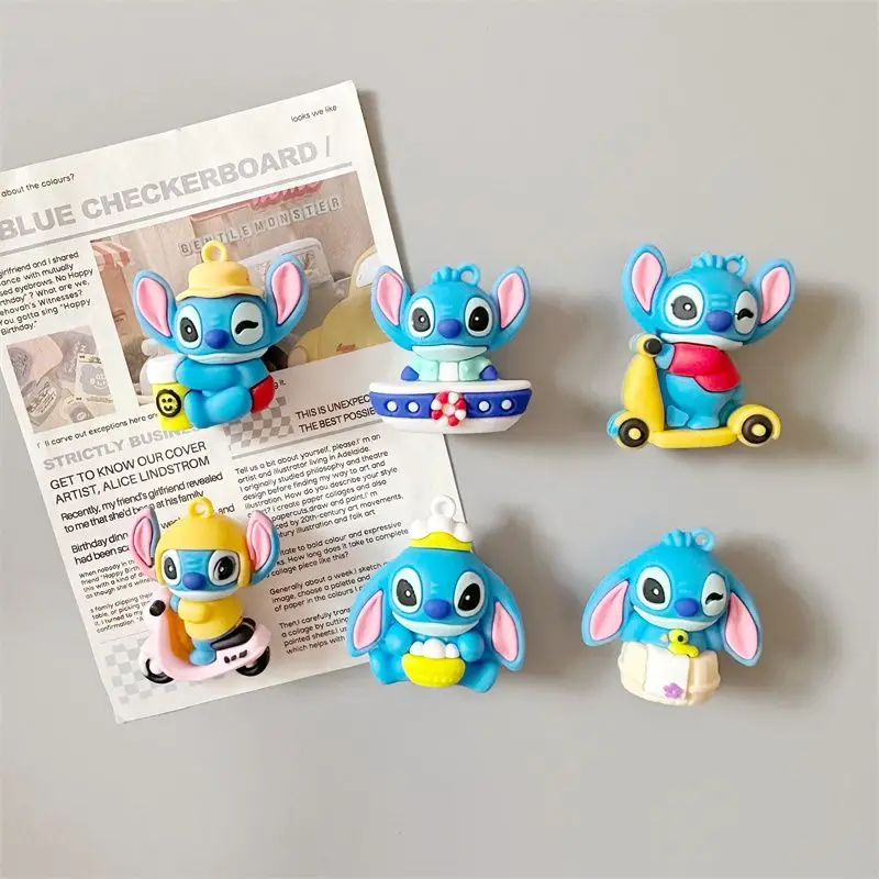 Cartoon Stitch Animation Kawaii Refrigerator Magnet Sticker 3D Anime Funny Magnet Home Decoration Hole Board Whiteboard Gift