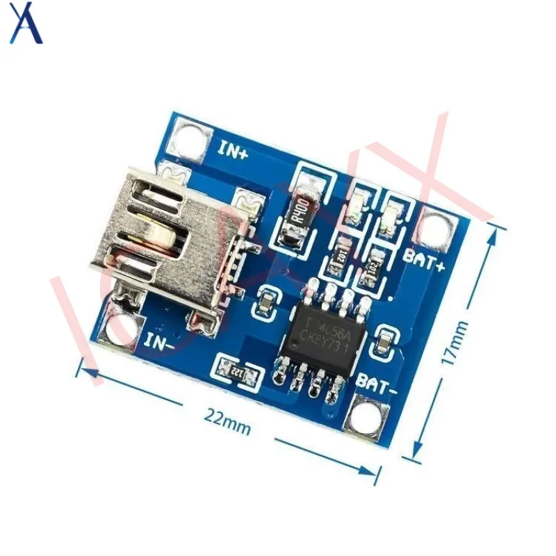 TYPE-C/Micro/Mini USB 5V 1A 18650 pour module de chargeur de batterie au lithium TP4056 avec protection double fonction 1A