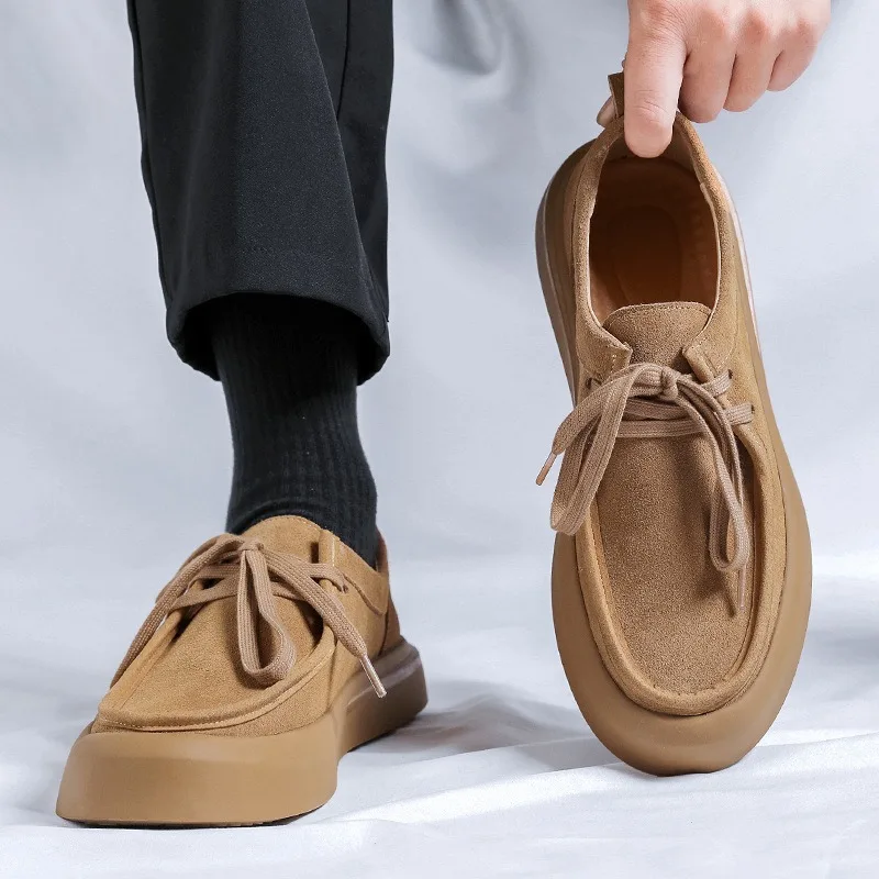 Suede Shoes for Man Dress Designer Shoes Menswear Derby Tenis Masculino Casual Shoes for Man Luxury Zapatillas Hombre Mocassin