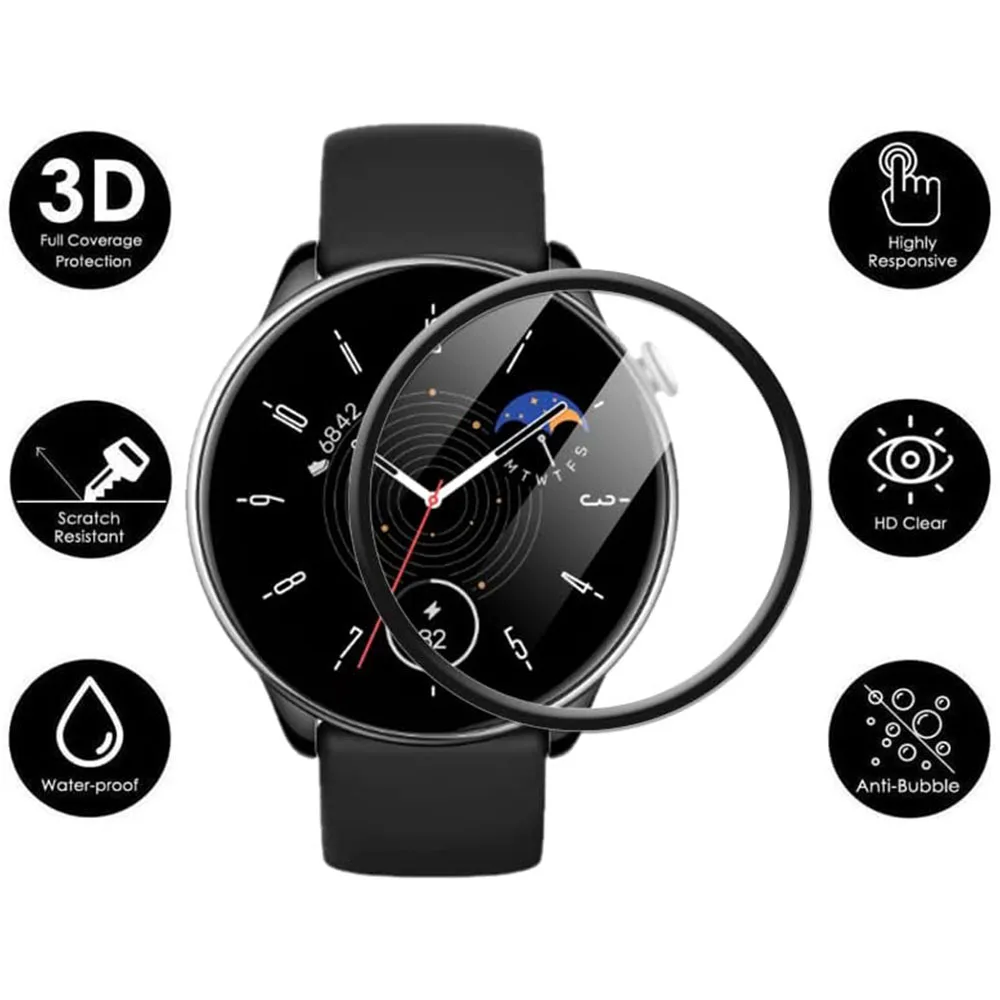 Film de protection d'écran incurvé 3D pour montre intelligente Mibro Lite2, pour Mibro lite 2 (verre non trempé), accessoires de montre