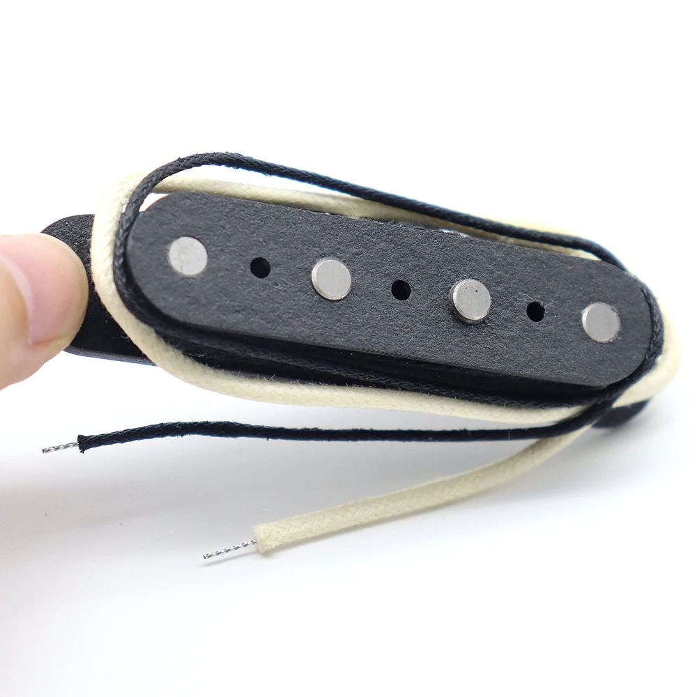 4 String Guitar Bass Pickup Alnico 5 Magnet Fiber Bobbin for TL Bass Electric Guitar Black