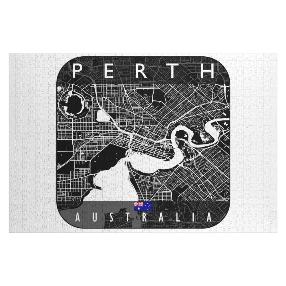 PERTH MAP AUSTRALIA Jigsaw Puzzle Custom Child Custom With Photo Custom Wooden Gift Wooden Name Puzzle