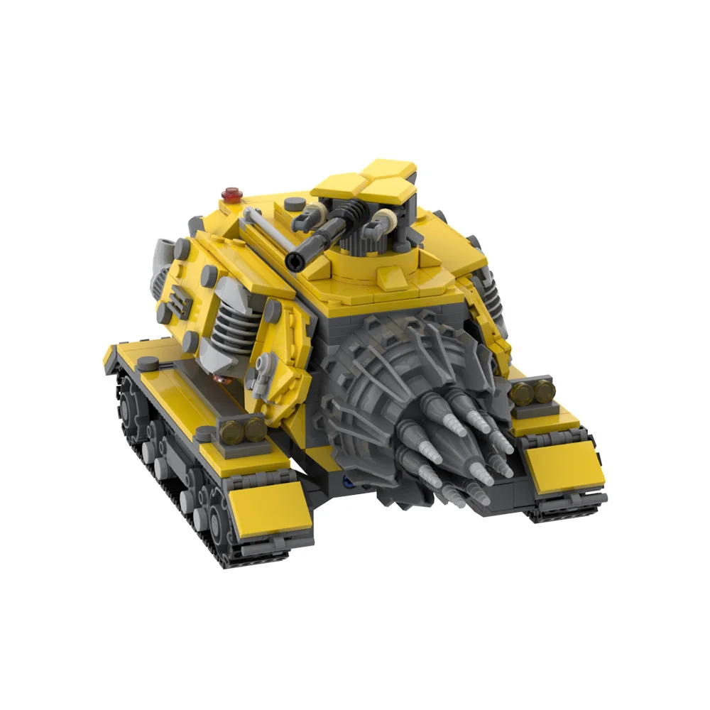 MOC Mining Drilling Car Model Building Blocks Deep Rock Galactic Shooting Game Battle Tank Truck Assembling Bricks Toy Gift