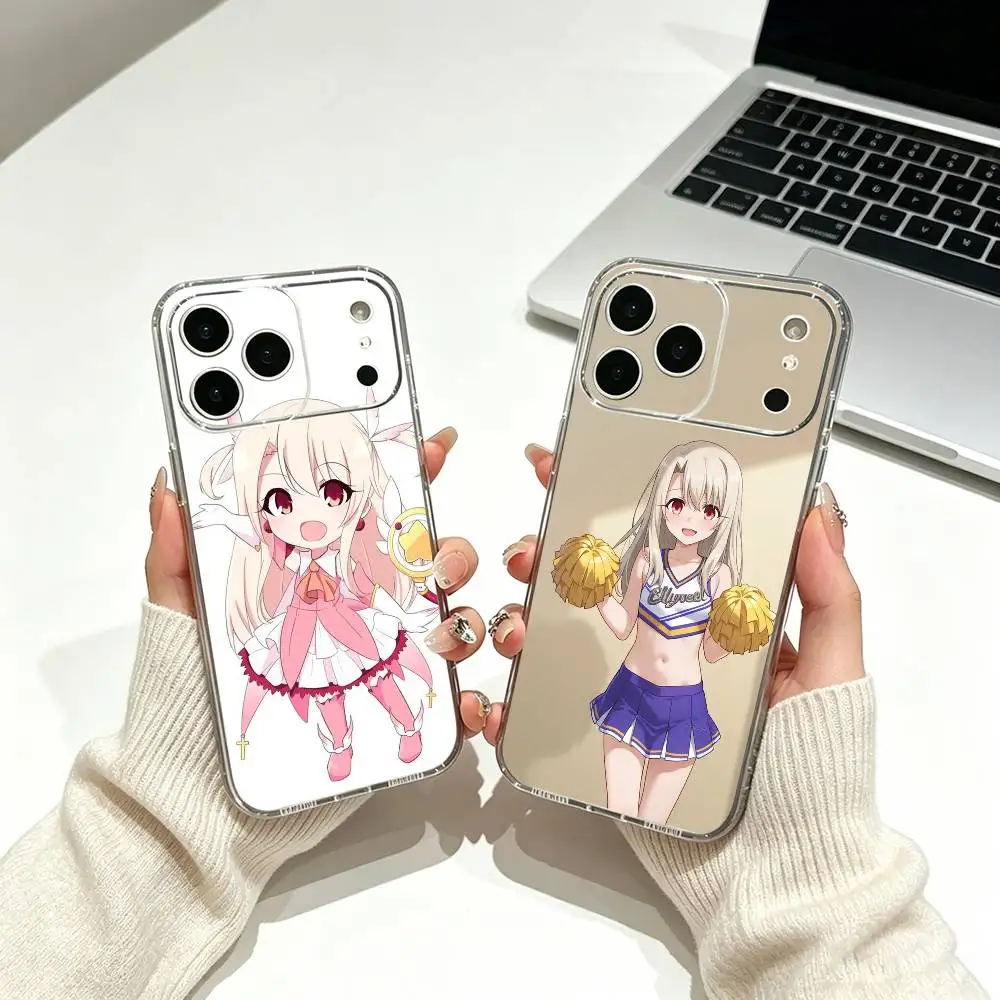 Alegre Funda Transparente para Teléfono con Diseño de Illyasviel y Miyu en Prisma -a, Compatible con iPhone 17, 16, 15, 14, 13, 12, 11, Pro Max, 16/15/14 Plus